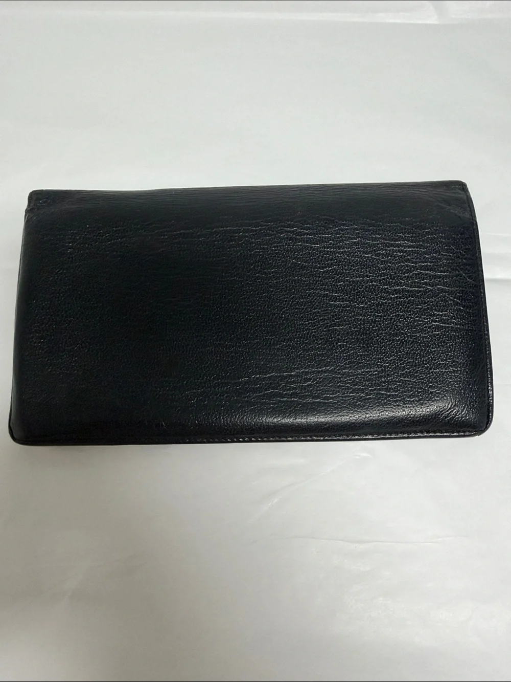 CHANEL Black Leather Wallet with CC Emblem